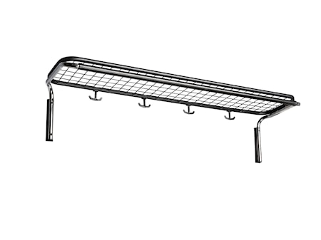 Classic L=1000 mm svart/krom hatthylla enkel omonterad
