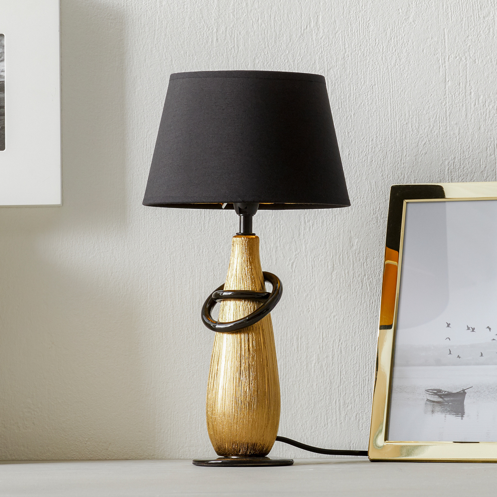 Modern bordslampa i keramik Thebes