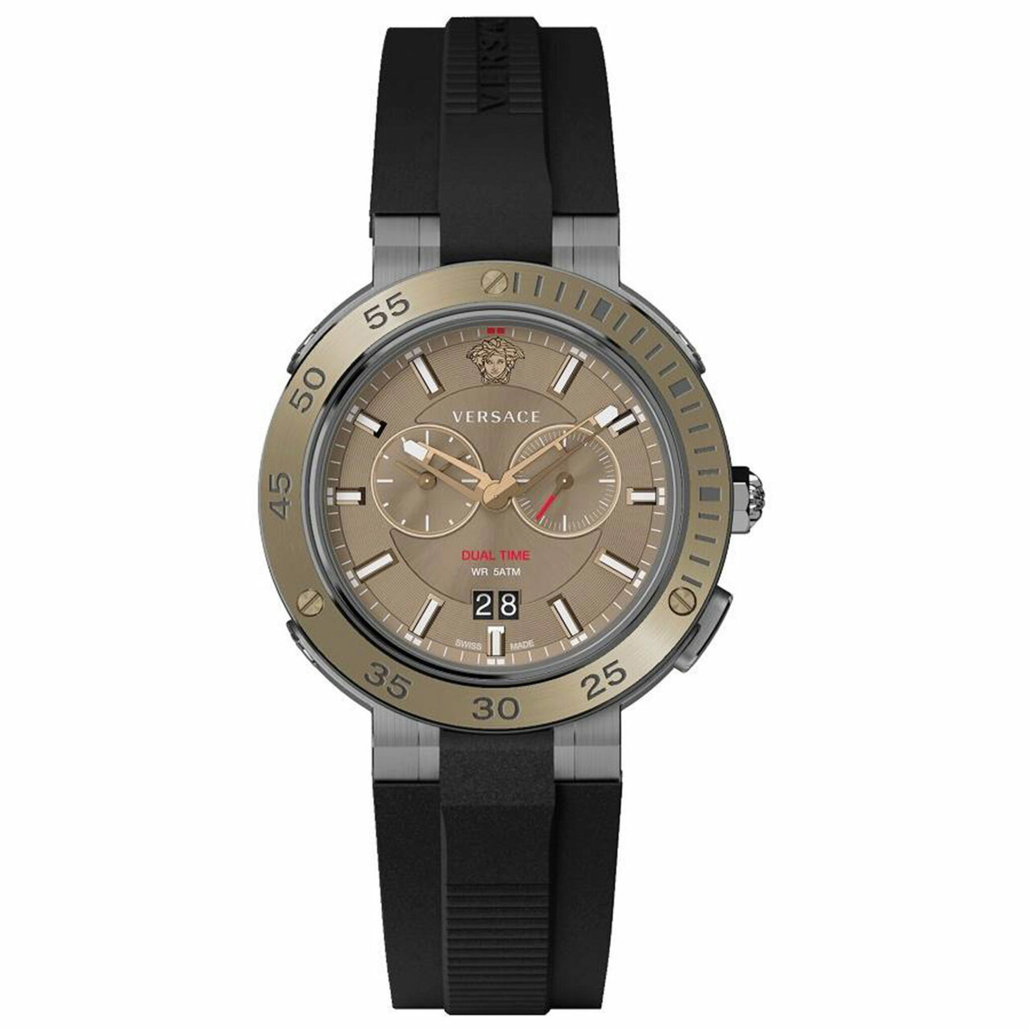 Vecn00319, Quartz, 46mm, 5atm, brown