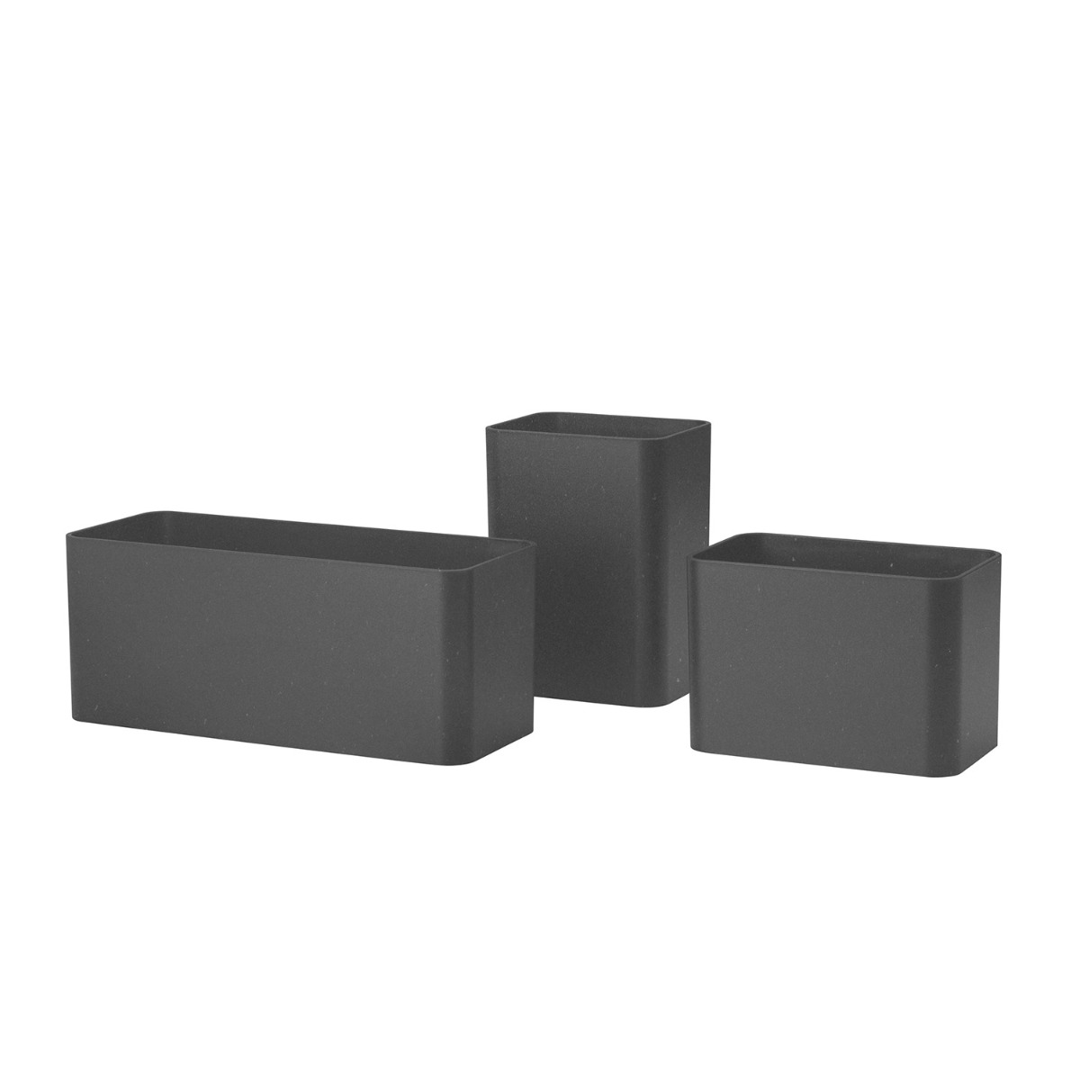 String Organizer Set med 3 Biokomposit svart