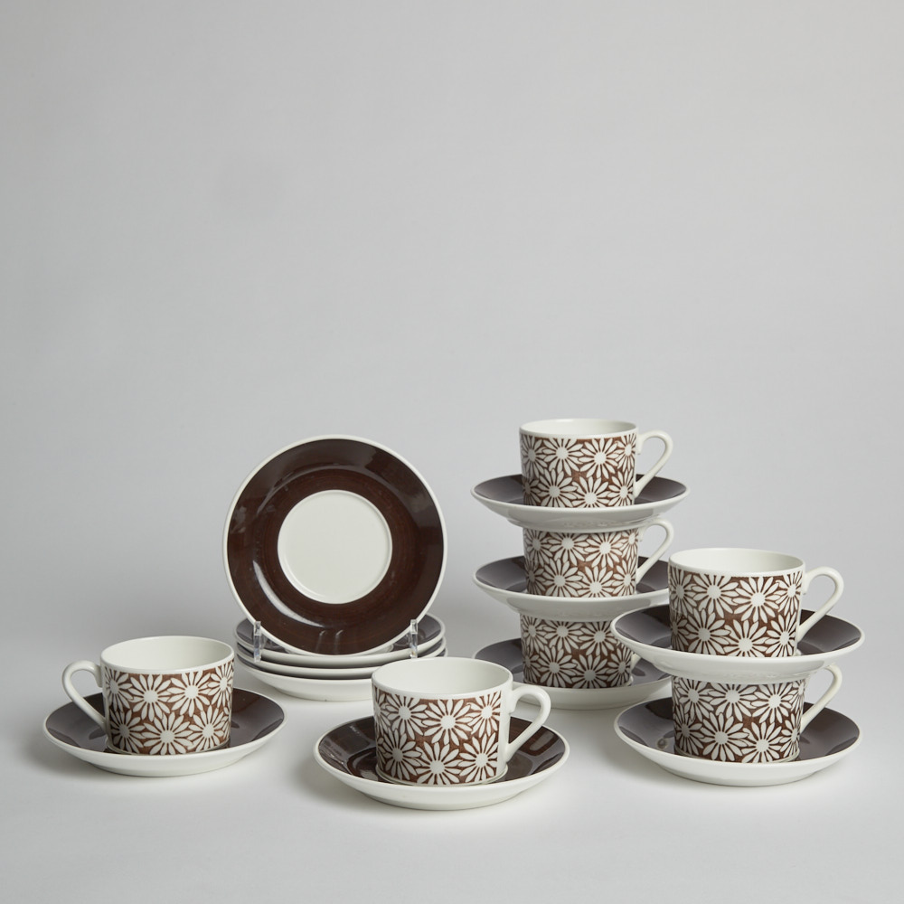 Gustavsberg - SÅLD Kaffekoppar med Fat "Anita" 7 st
