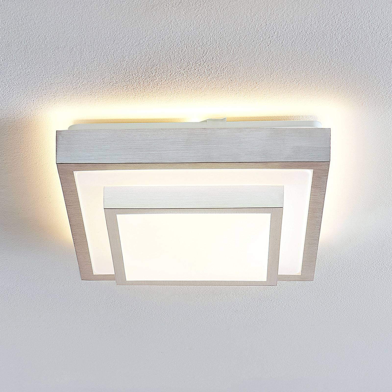 Lindby Mirco LED-taklampa, kantig, 32 cm