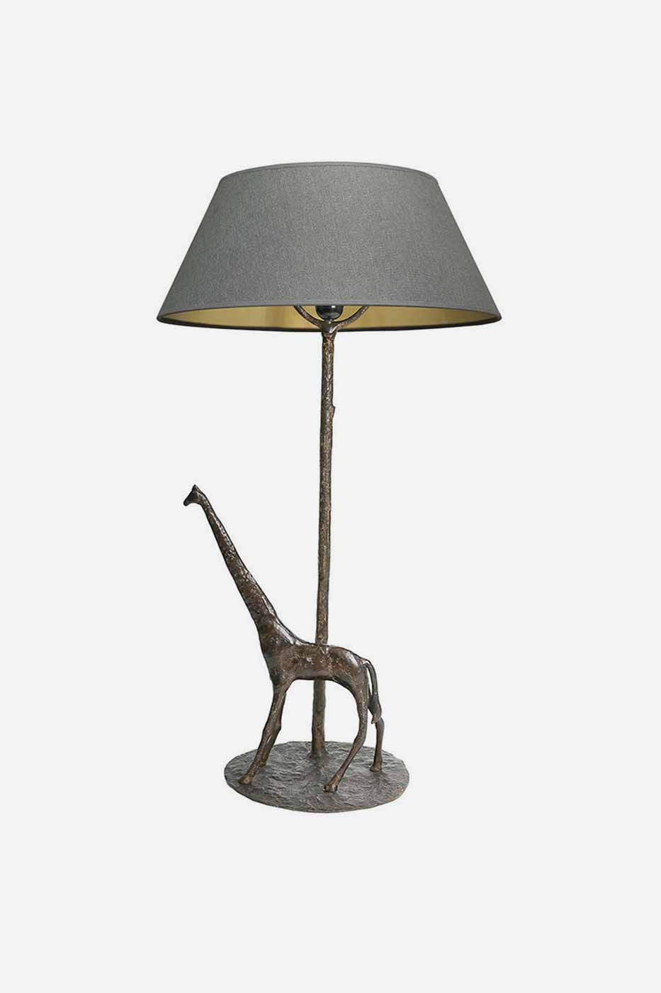 Bordslampa Giraff vänster 82 cm brons