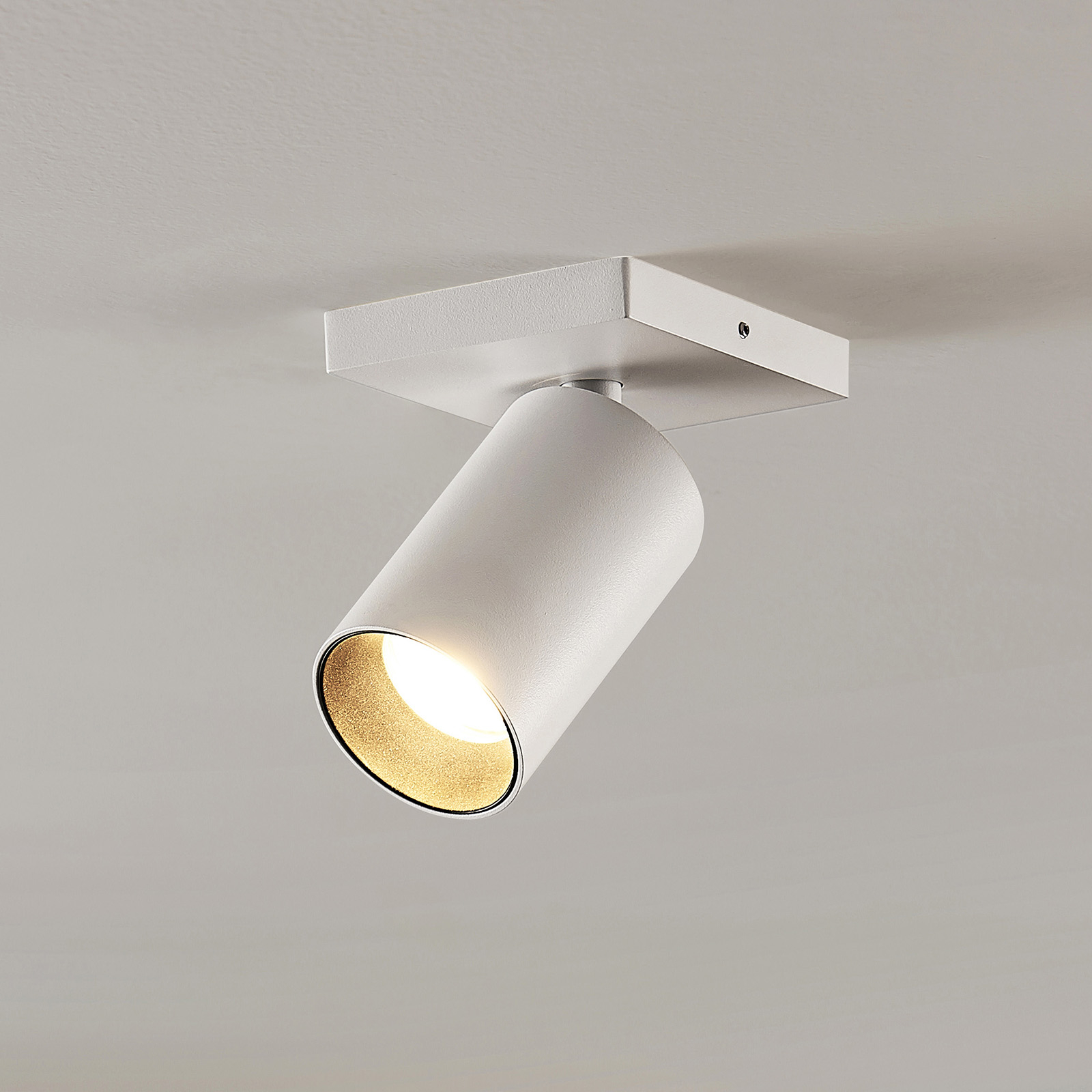Arcchio Brinja spotlight, kantig, vit, 1 lampa