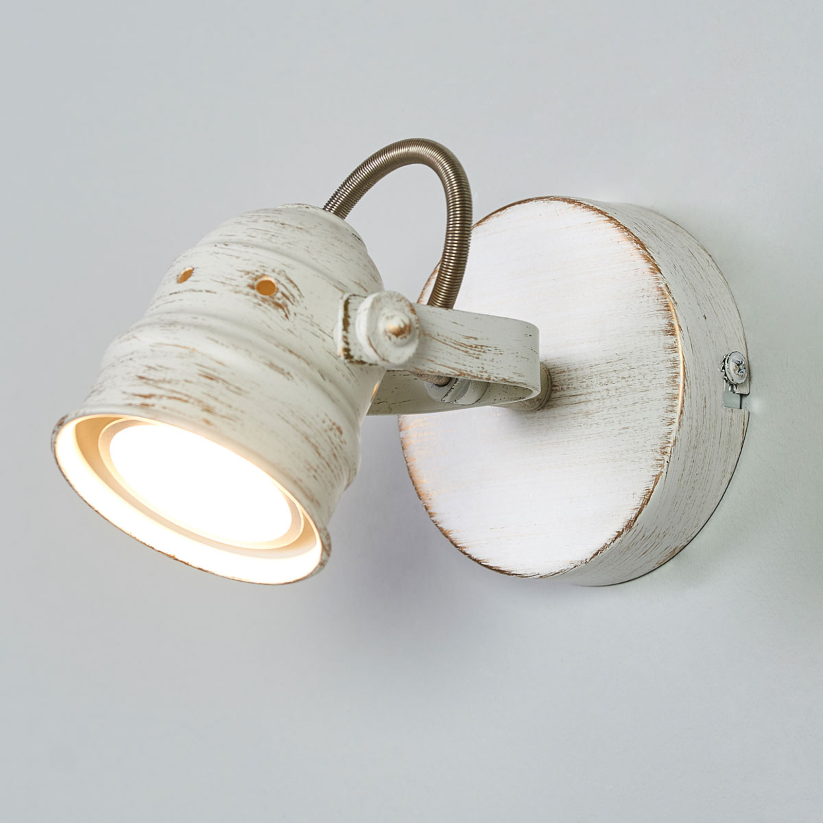 Vit LED-spotlight Leonor med GU10-lampa