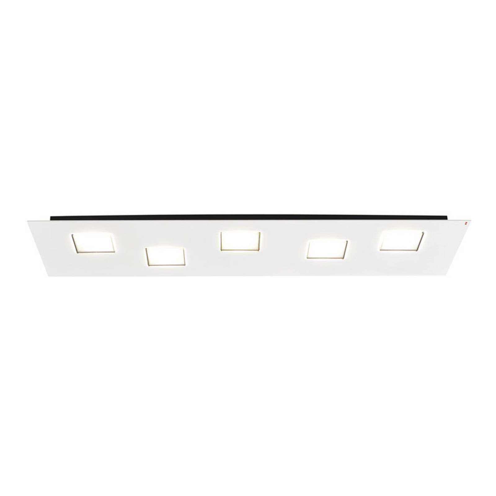 Fabbian Quarter – vit LED-taklampa 5 lampor