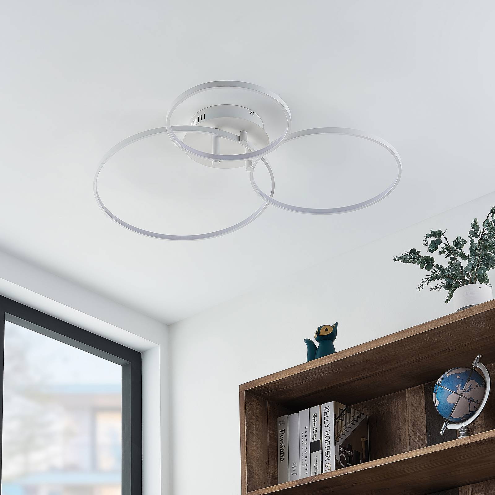 Lindby Rayk LED-taklampa, matt vit
