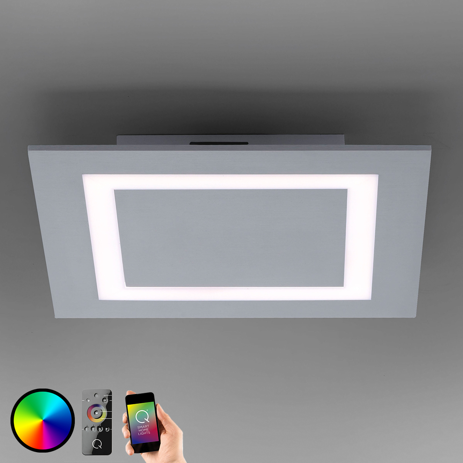Paul Neuhaus Q-MIRAN LED-taklampa, 30 x 30 cm