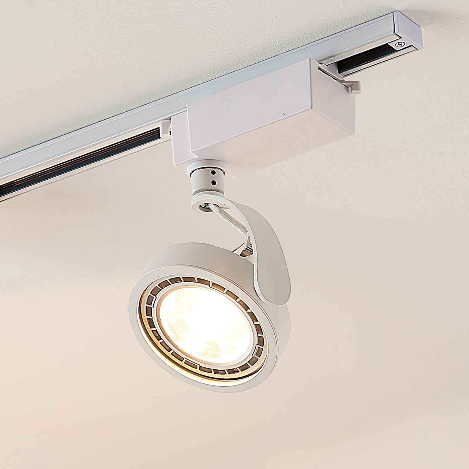 1-fas LED-spotlight Rick i vitt