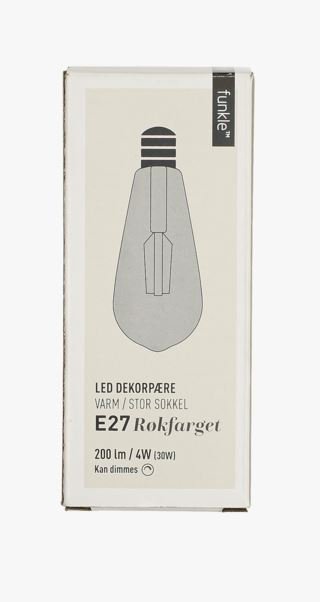 Smoked dekor E27 4W ljuskälla multi