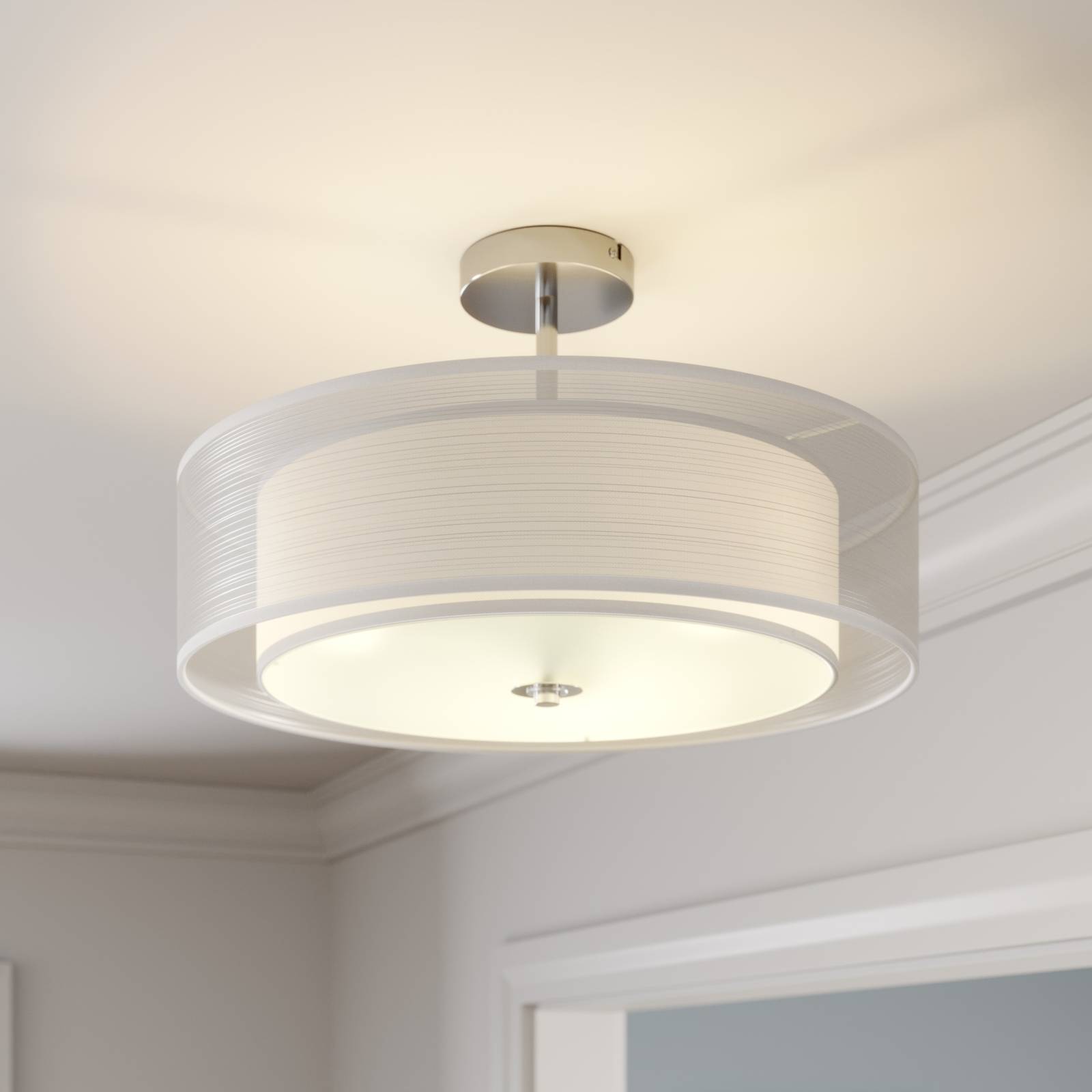 LED-taklampa Pikka med vit skärm