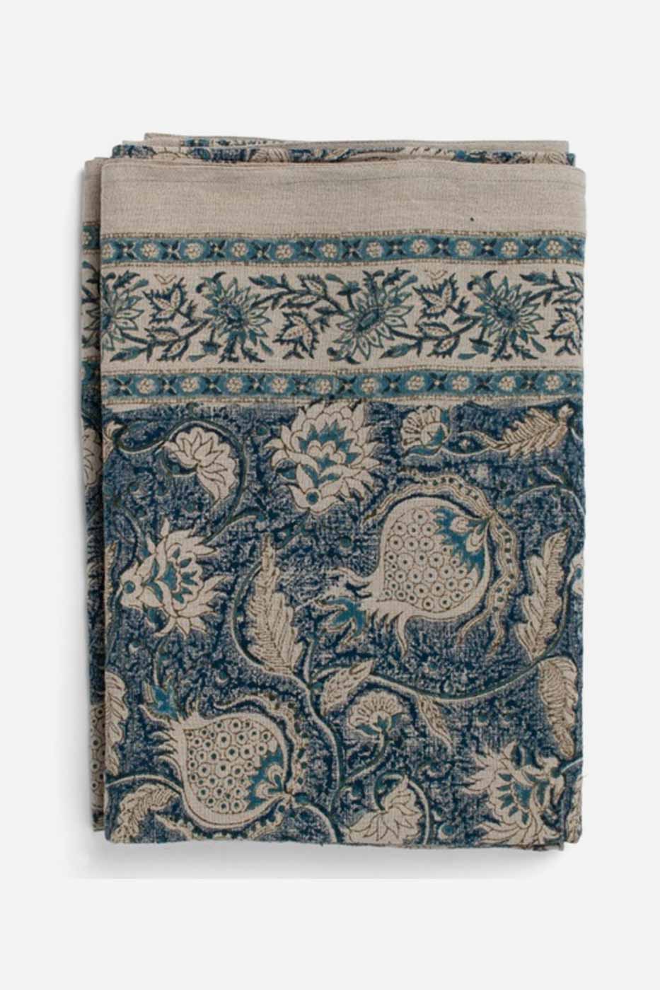 Duk Pomegranate 150x350 blue linne