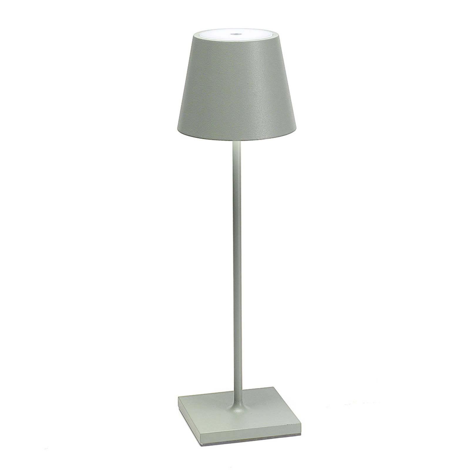 LED-bordslampa Poldina, batteri, portabel, grön