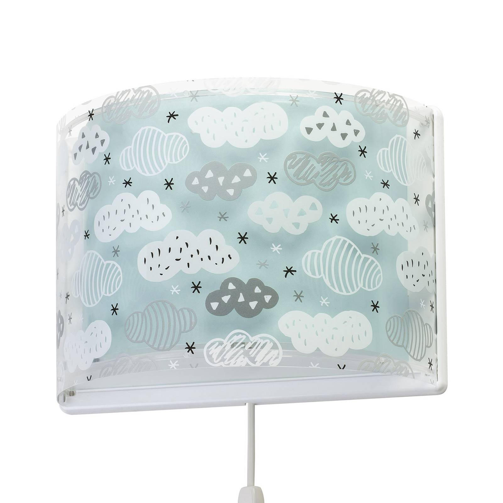 Vägglampa för barnrum Clouds i blått