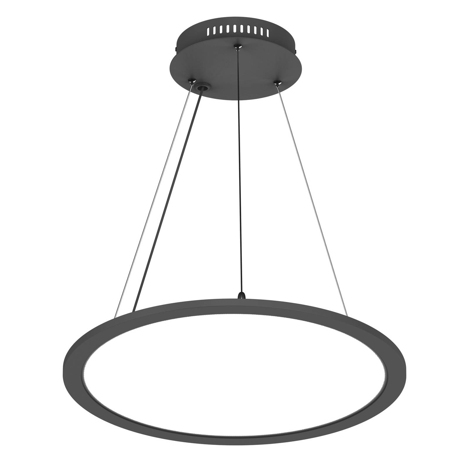 Prios Palino LED-hänglampa, 50 cm, i svart