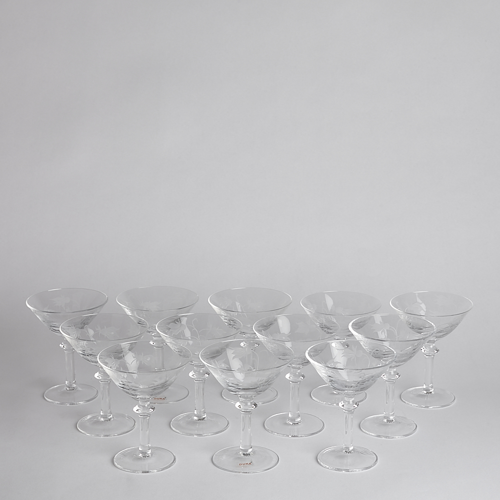 Vintage - SÅLD Likörglas Blåklocka 12 st
