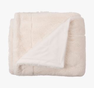 Milde pälspläd offwhite