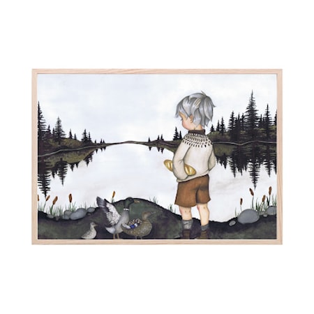 Poster A Day At The Lake 21x30cm