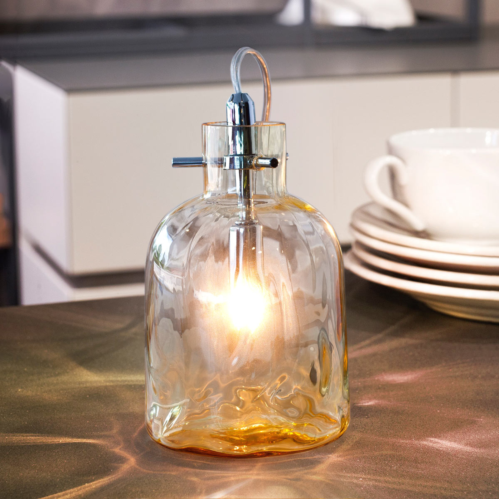 Bordslampa Bossa Nova 11 cm bärnsten