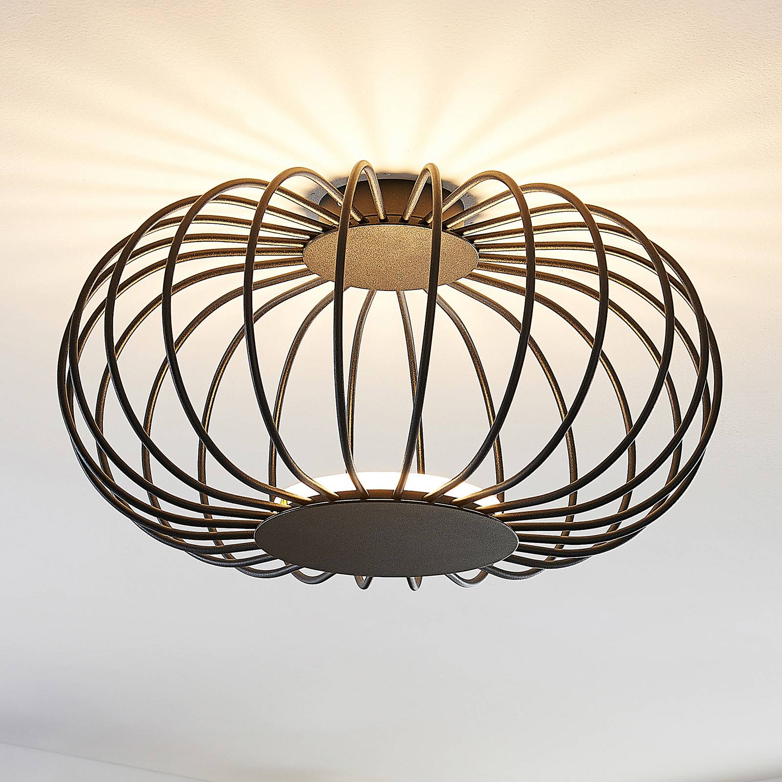 Lucande Lusine LED-taklampa i svart