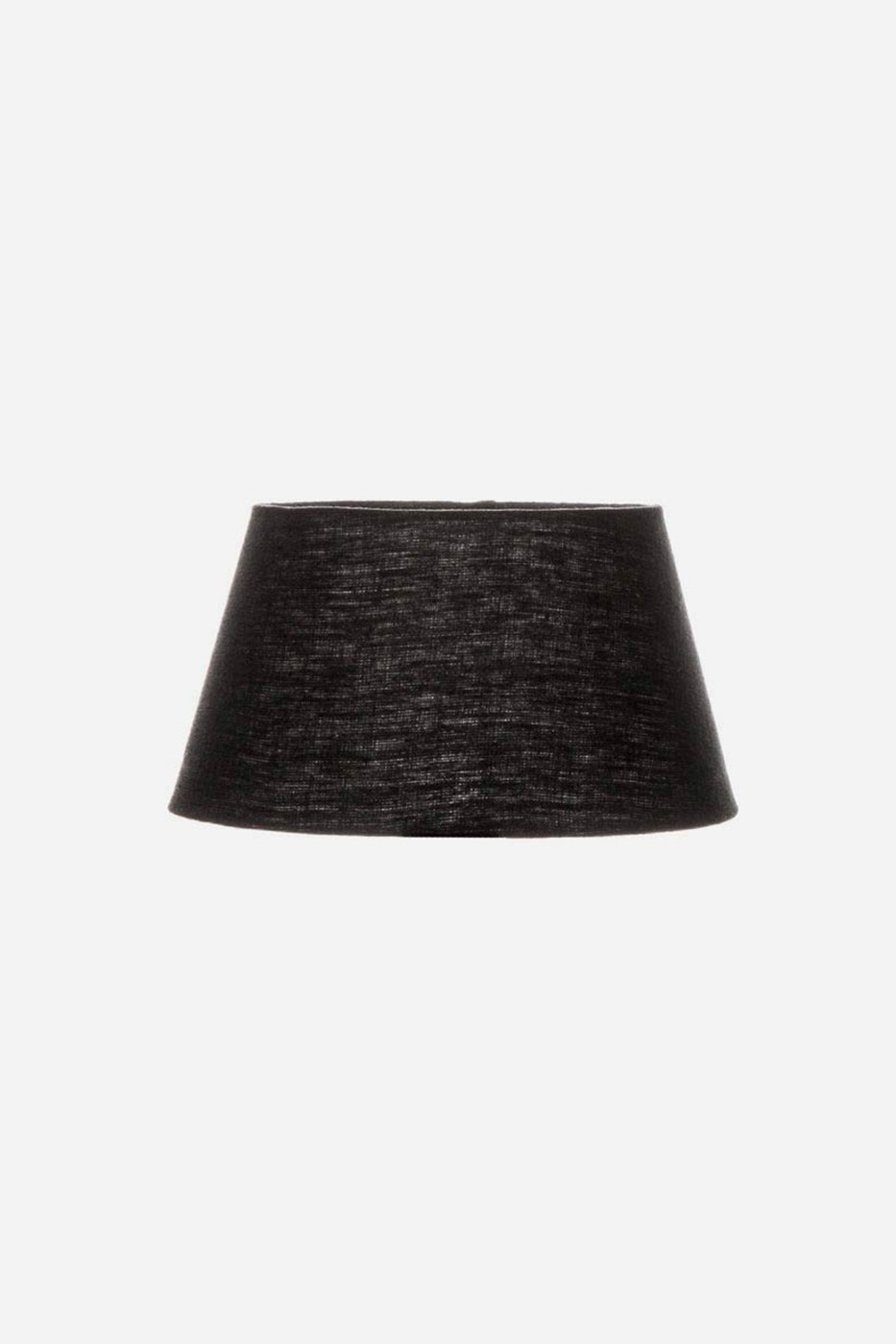 Lampskärm rund 25 cm svart linne