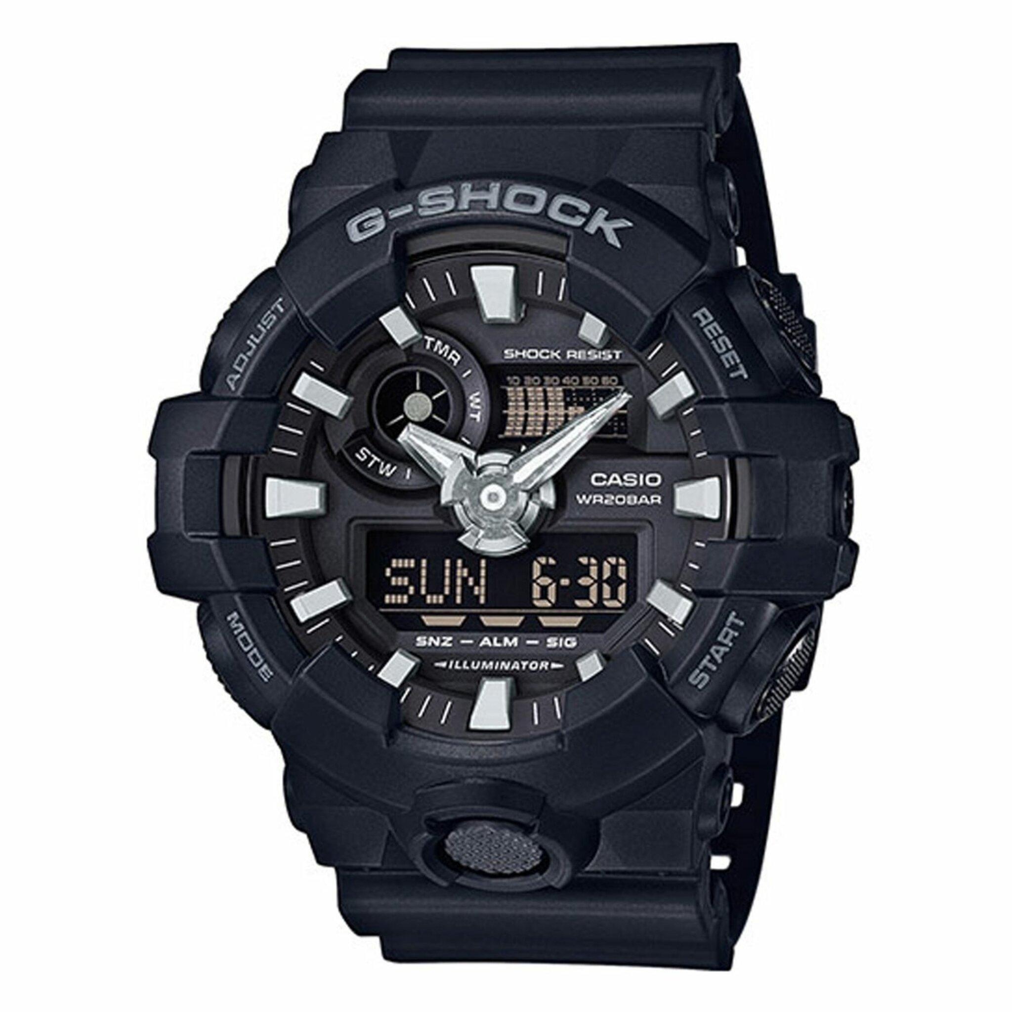 Ga-700-1ber, Quartz, 53mm, 20atm, black