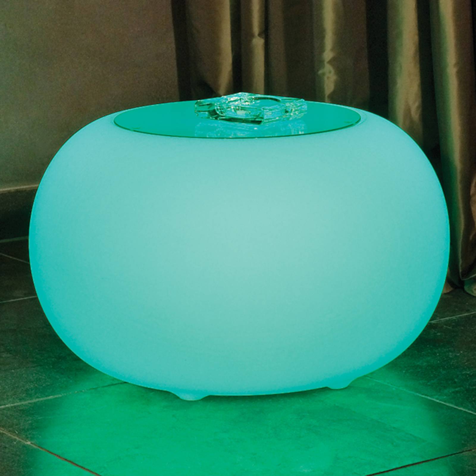 Bubble LED ACCU Outdoor - bord med glasplatta
