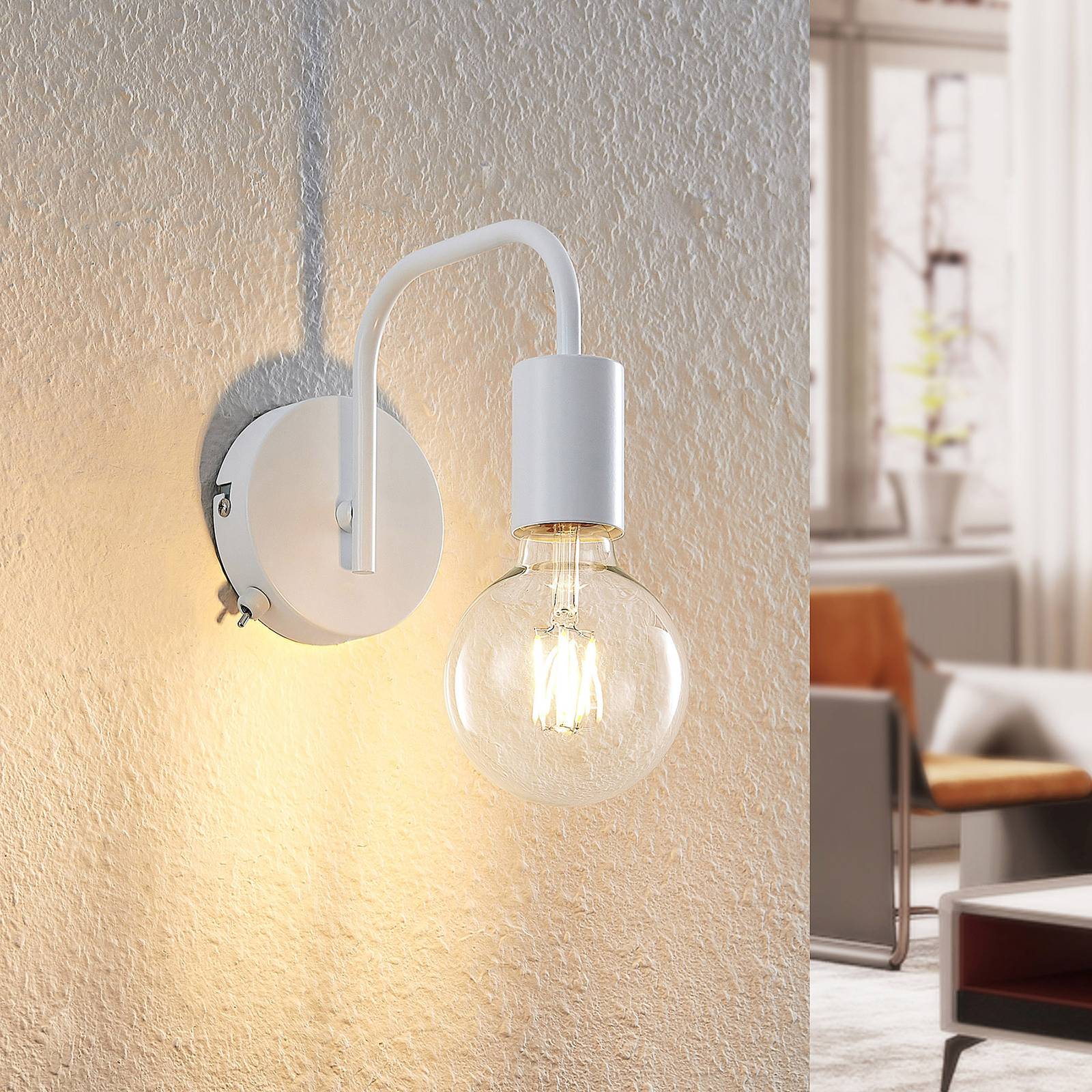 Lindby Erivana vägglampa, vit