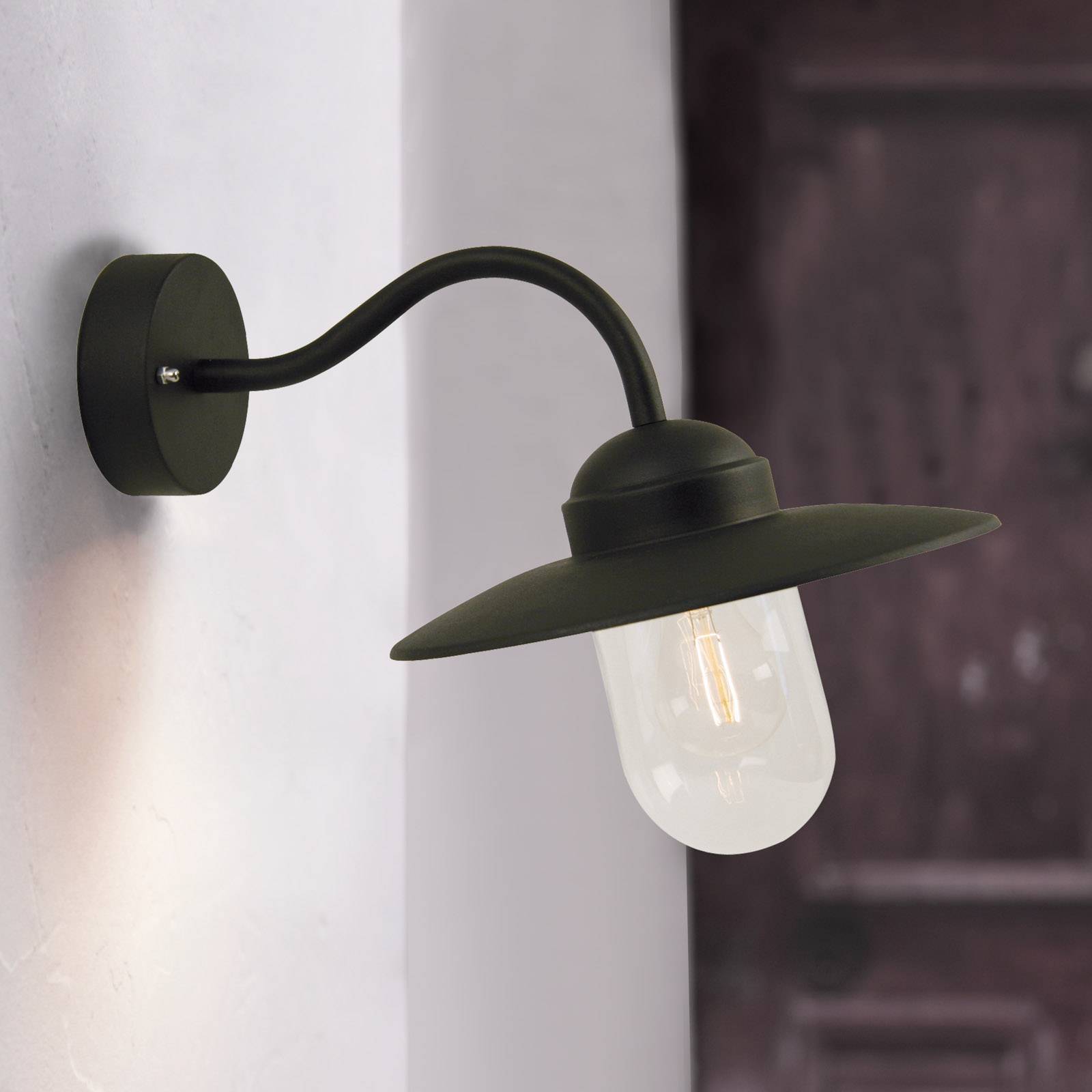 Utomhusvägglampa Luxembourg svart