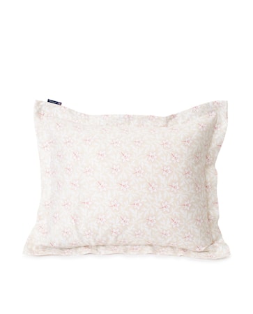 Örngott Blommigt mönster Bomull Beige/Rosa 65x65 cm