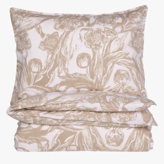 Ink Floral påslakanset i percale sand
