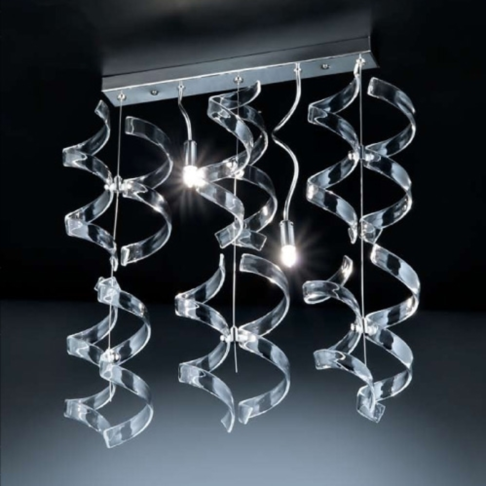 Tilltalande taklampa CRYSTAL, 2-lågig