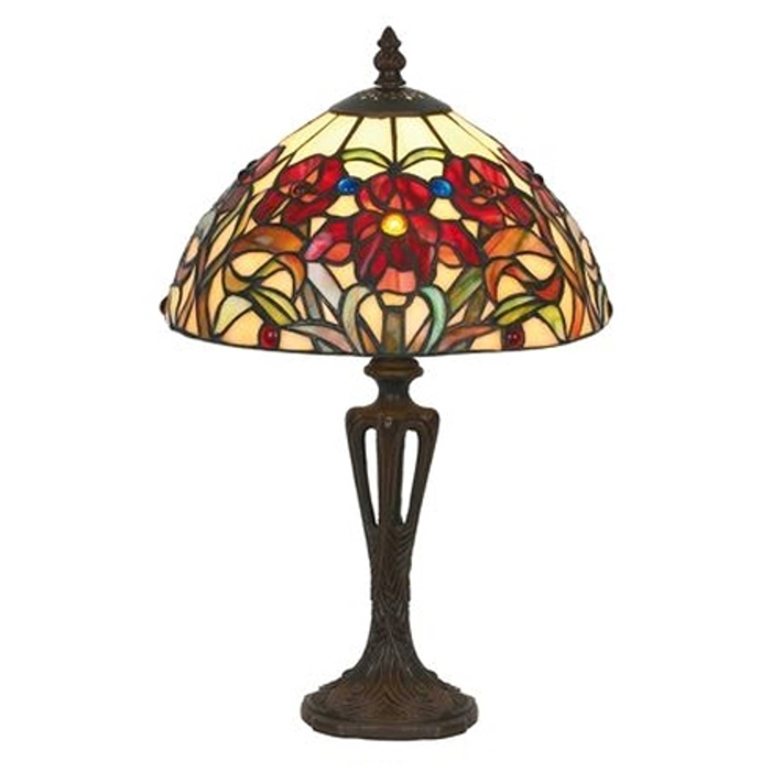 ELINE klassisk bordslampa i tiffanystil 40 cm