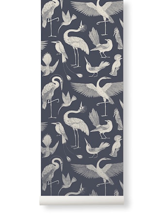 Katie Scott Tapet Birds Dark Blue