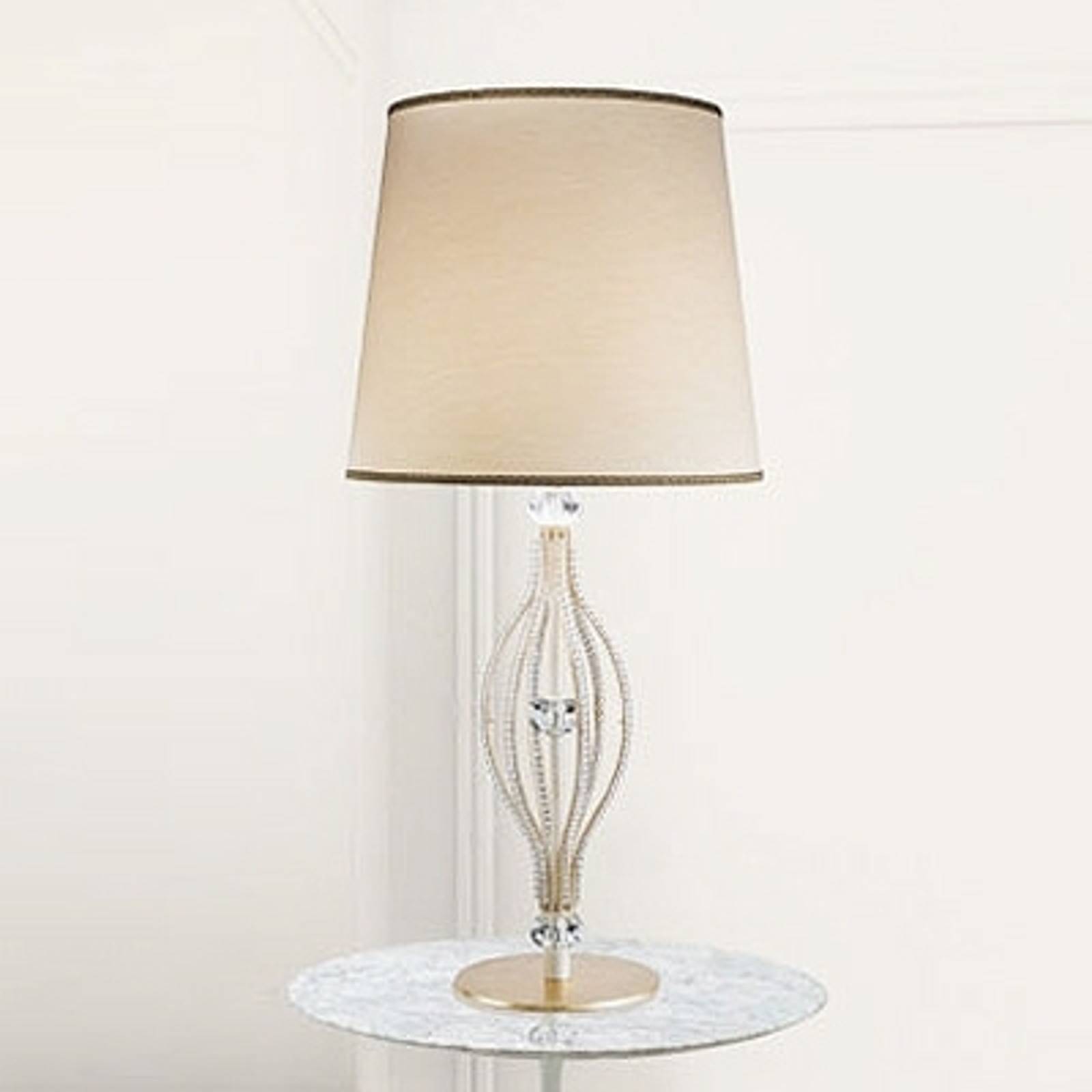 Elfenbensfärtad bordslampa ANOUK