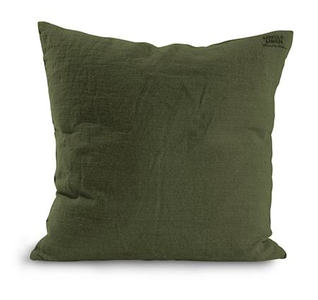 Lovely linen kuddfodral - Jeep green 60x60 cm