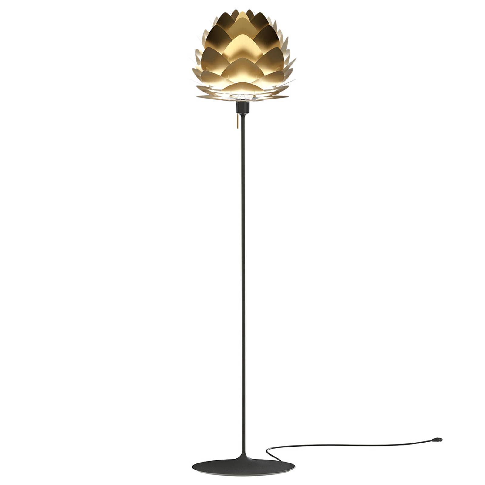 UMAGE Aluvia mini golvlampa mässing/svart
