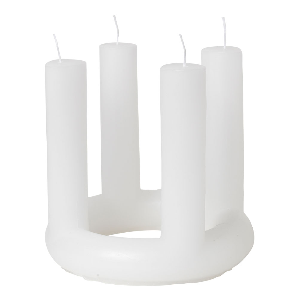 Broste Copenhagen - Lucille Adventsljus 18 cm Vit