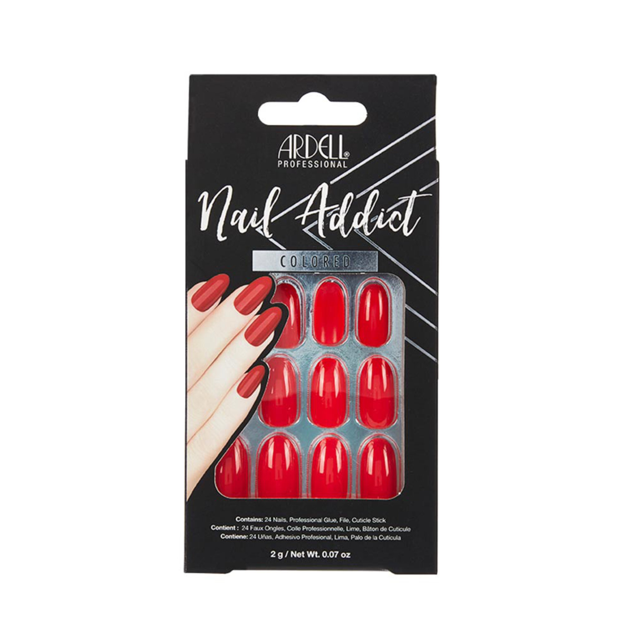 Nail Addict Colored Cherry Red, 24 ST
