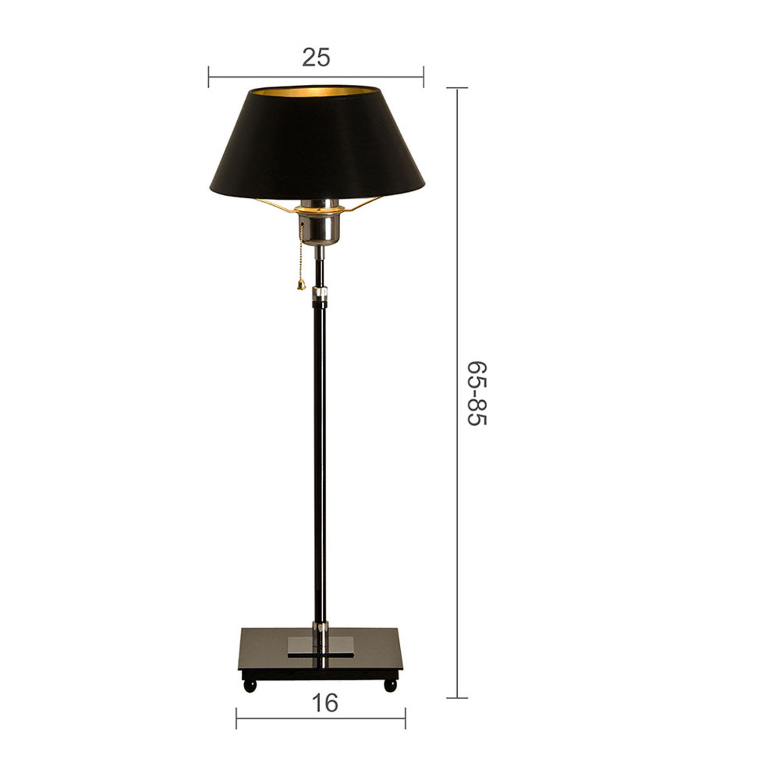 Menzel Antos AF4125 bordslampa, skärm svart