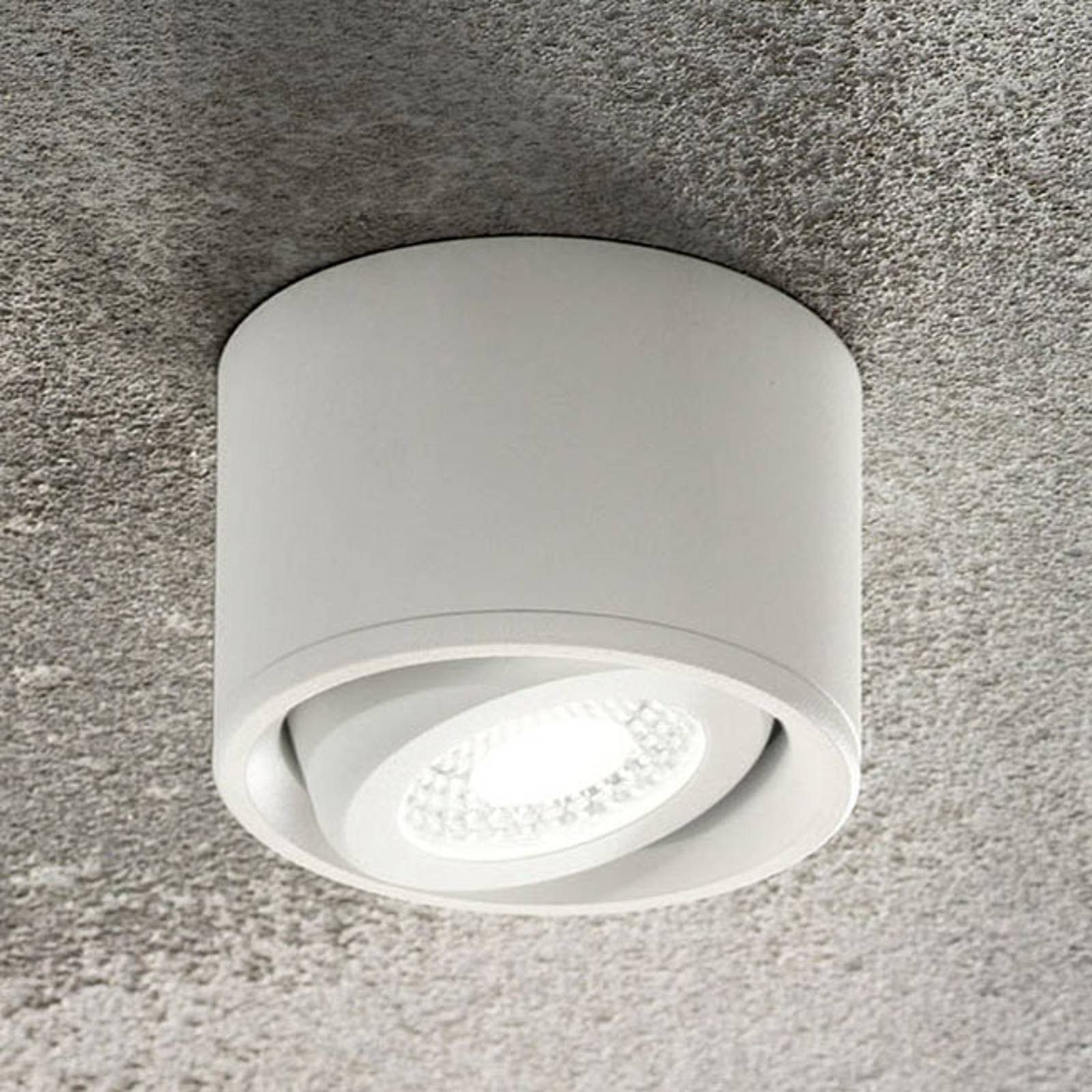 Svängbart huvud – LED-downlight Anzio, vit