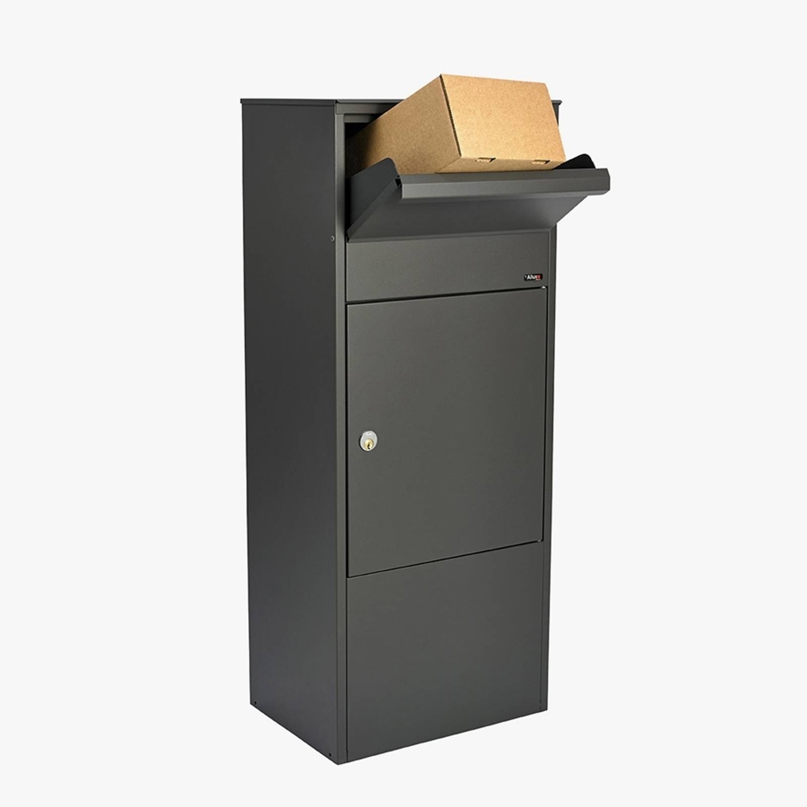 Stor brev- och paketpostlåda 800, antracit