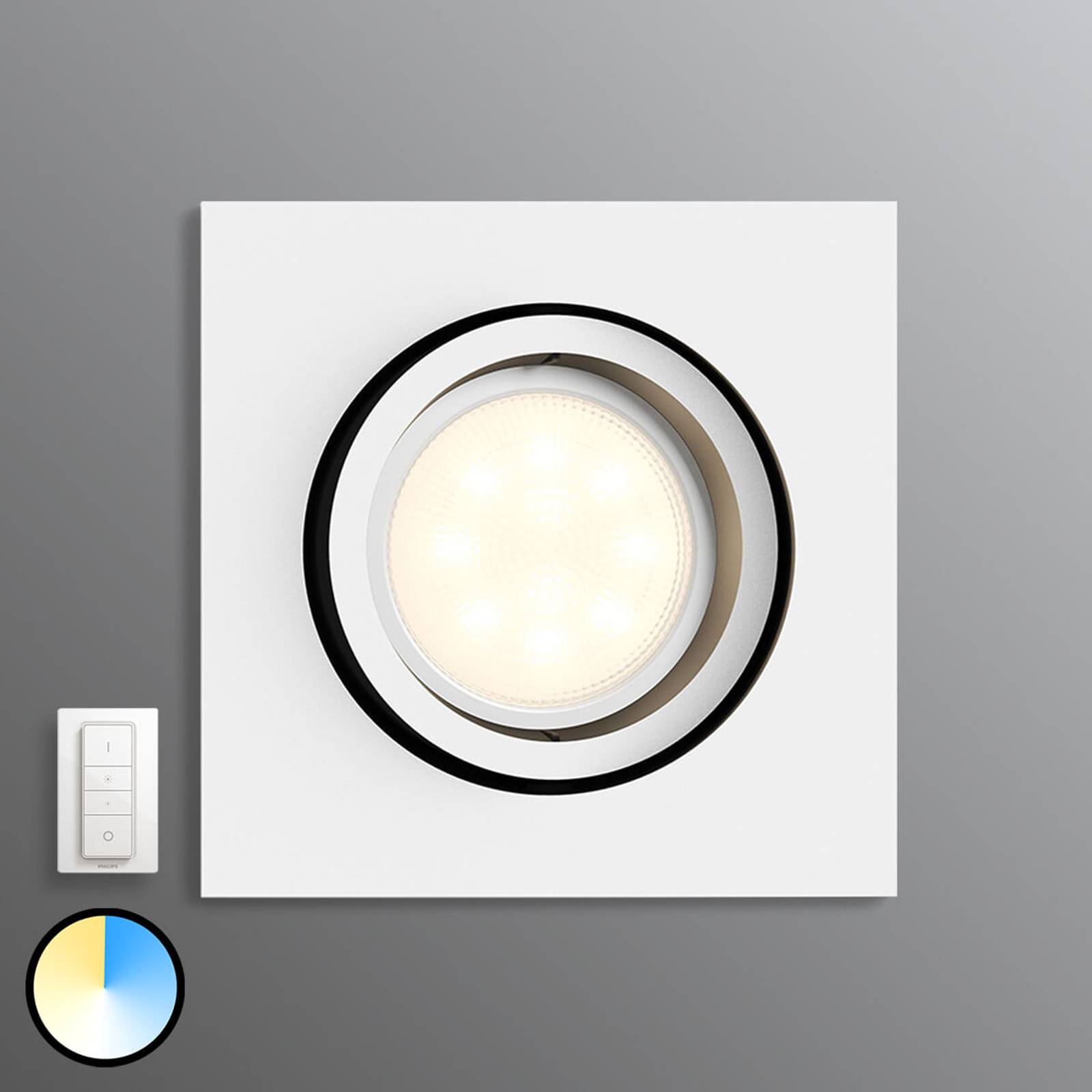 Philips Hue Milliskin kantig vit dimmer