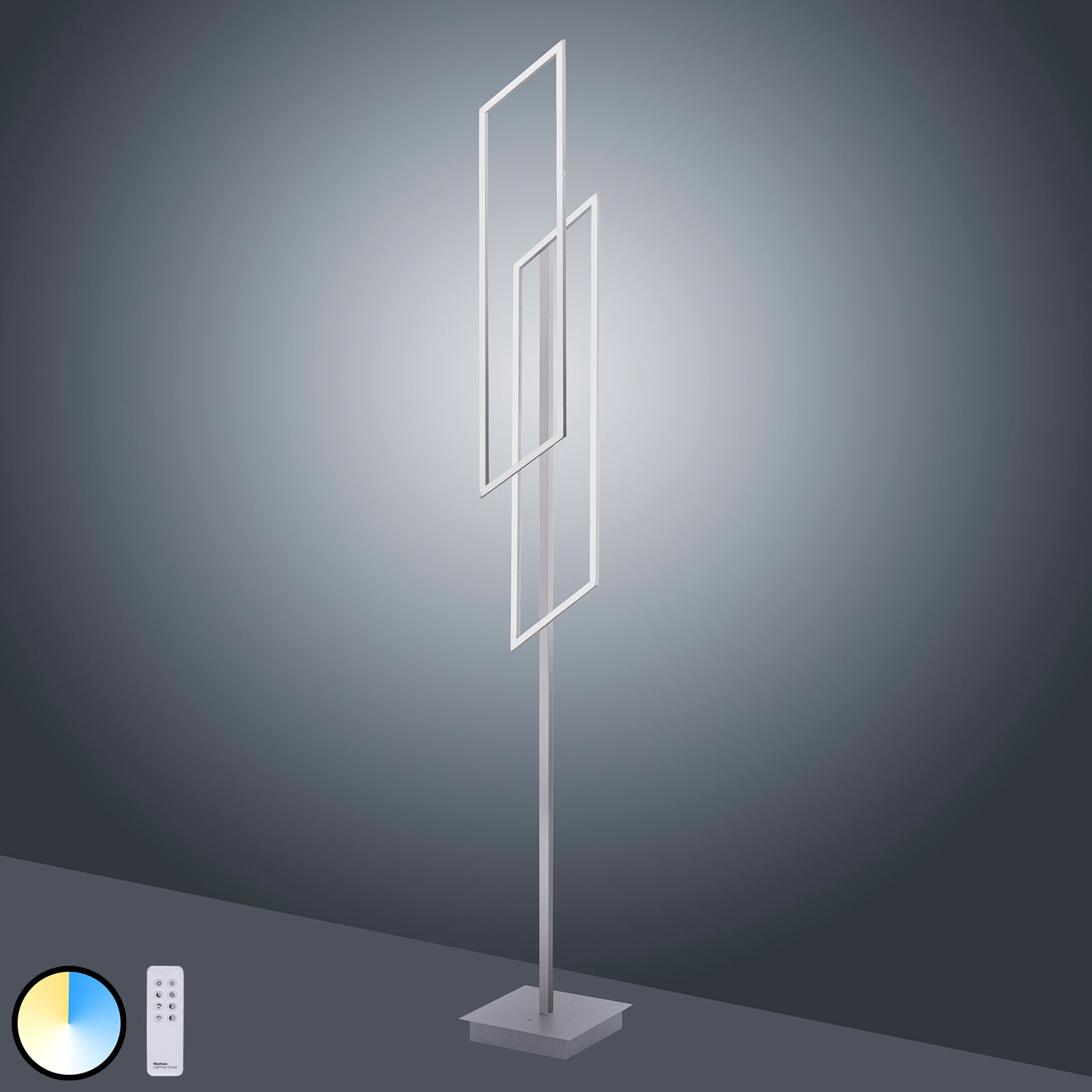 Paul Neuhaus Inigo LED-golvlampa CCT, 2 lampor