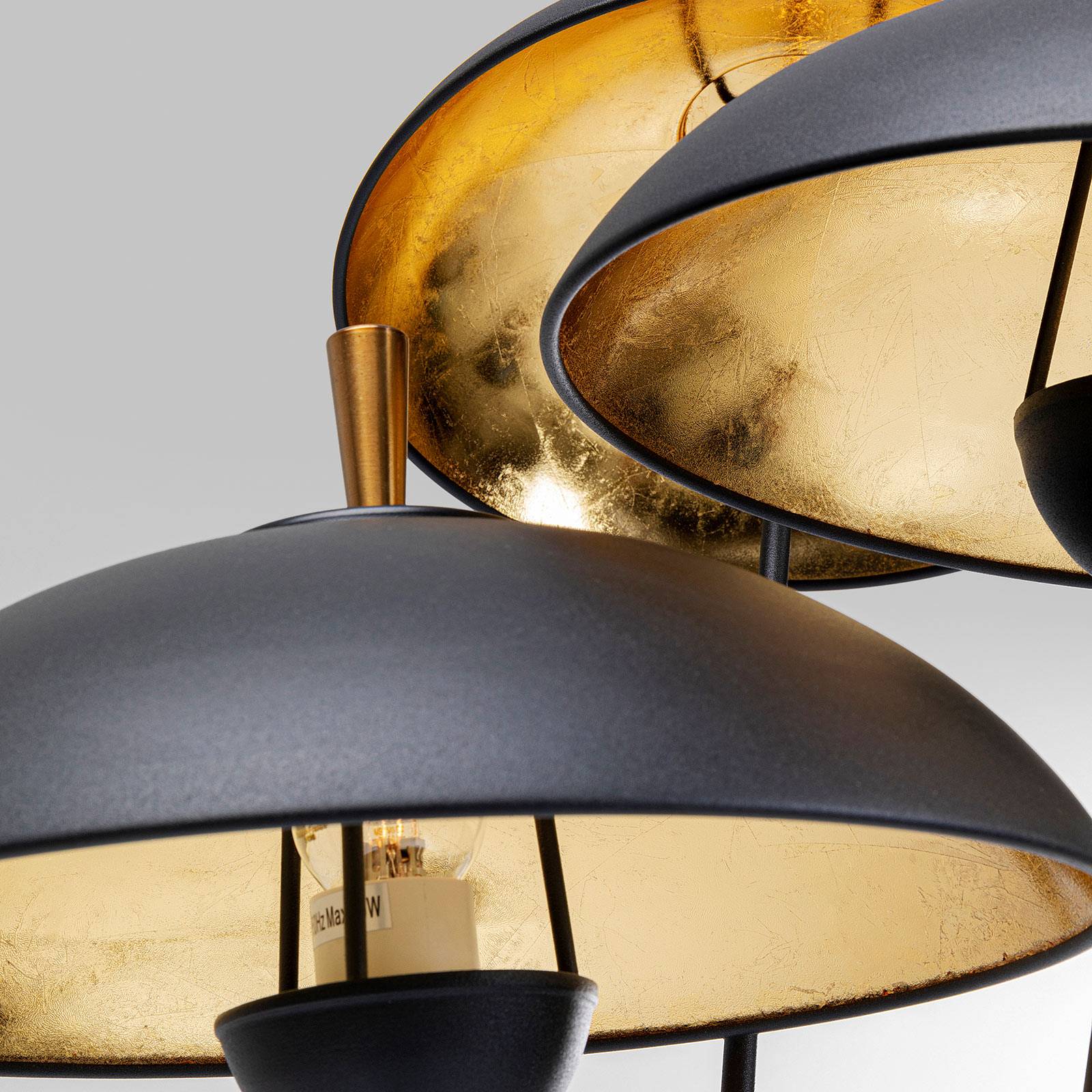 KARE Parachute Tre golvlampa, svart