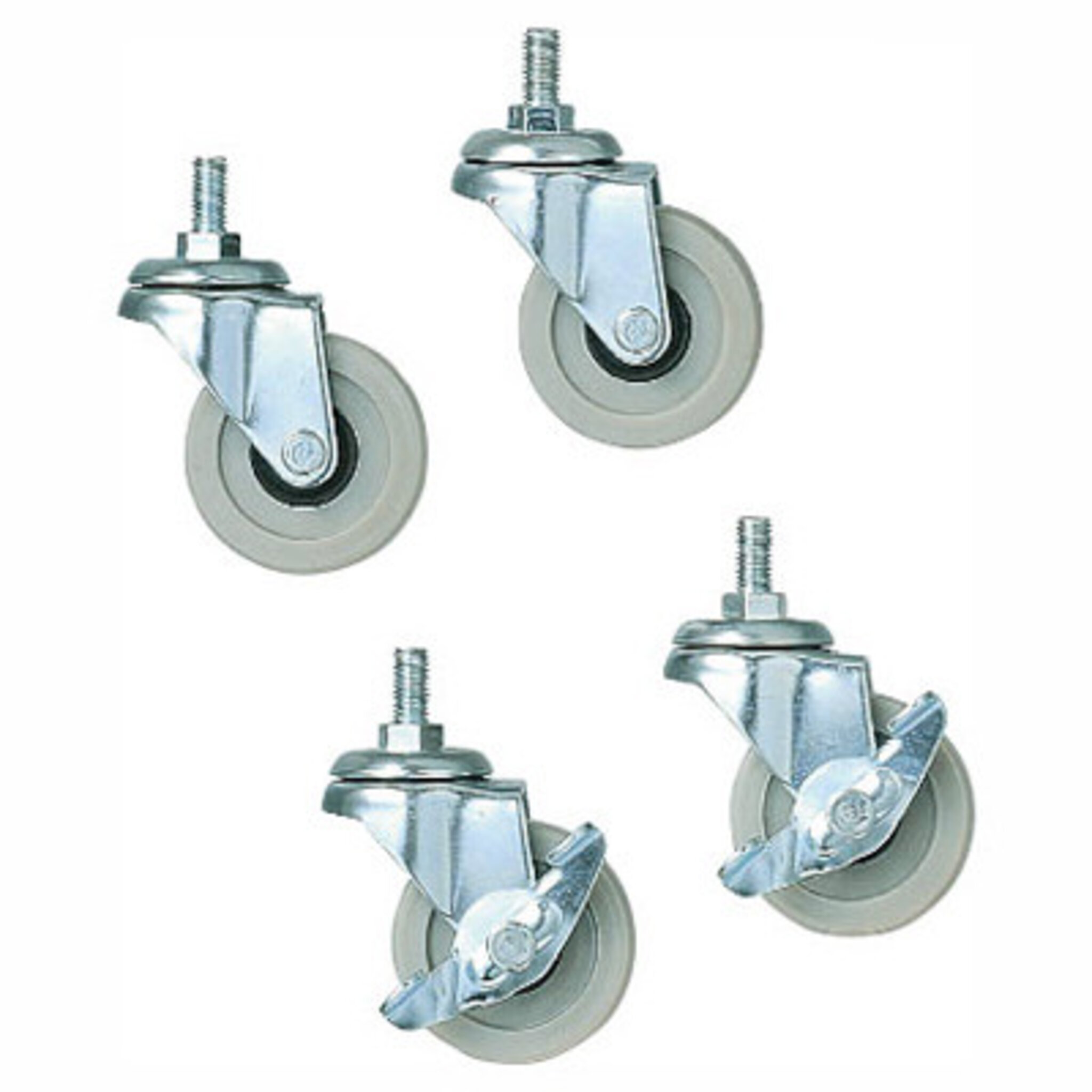 Hyllenhet I Stål - Hjul 4pk, ONESIZE