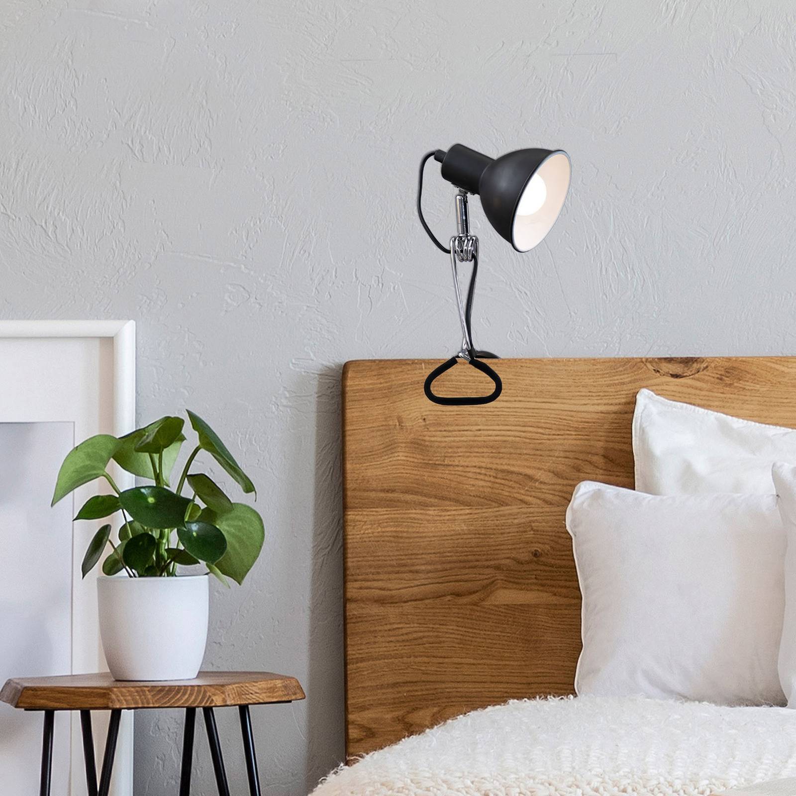 Klämlampa 2790 med metallskärm, svart