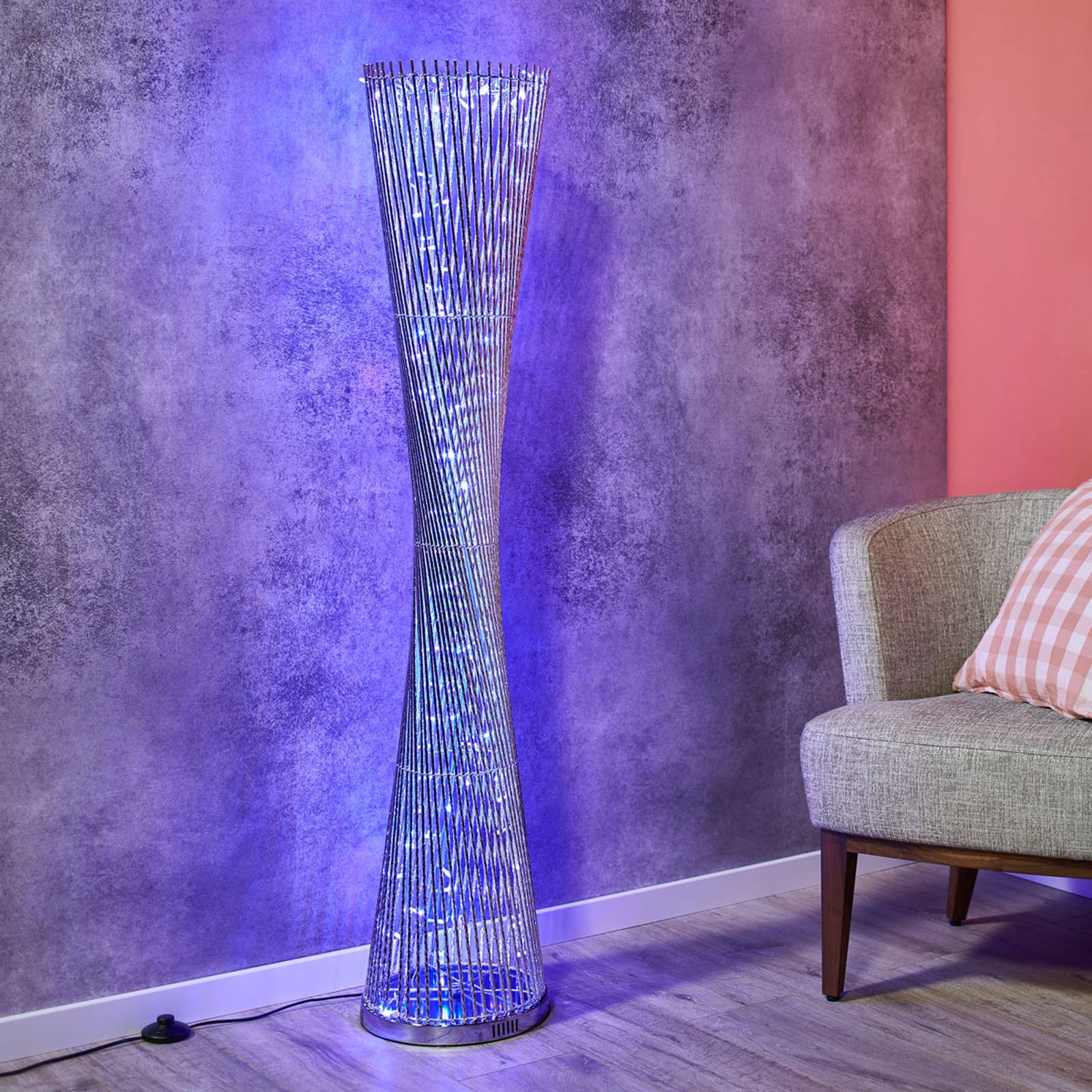 Extravagant LED-golvlampa Philia RGB