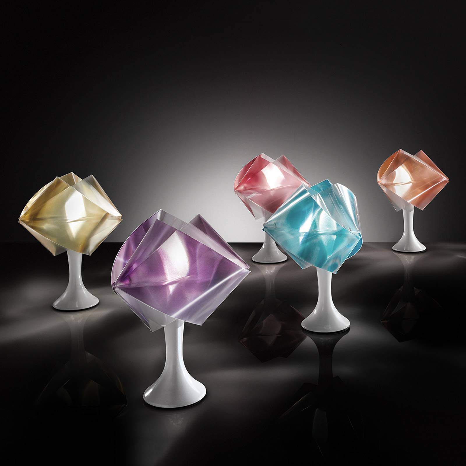 Designerbordslampa Gemmy Prisma, grön