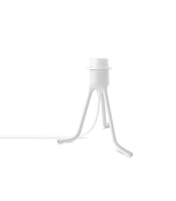 Tripod base white lampfot, Umage